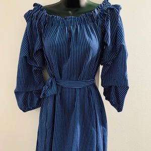 Off shoulder striped dress , never worn